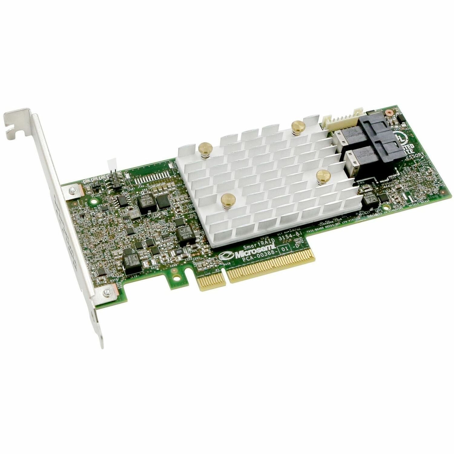 Microchip SmartRAID SmartRAID 3152-8i SAS Controller - 12Gb/s SAS - PCI Express 3.0 x8 - 2 GB Flash Backed Cache - Plug-in Card
