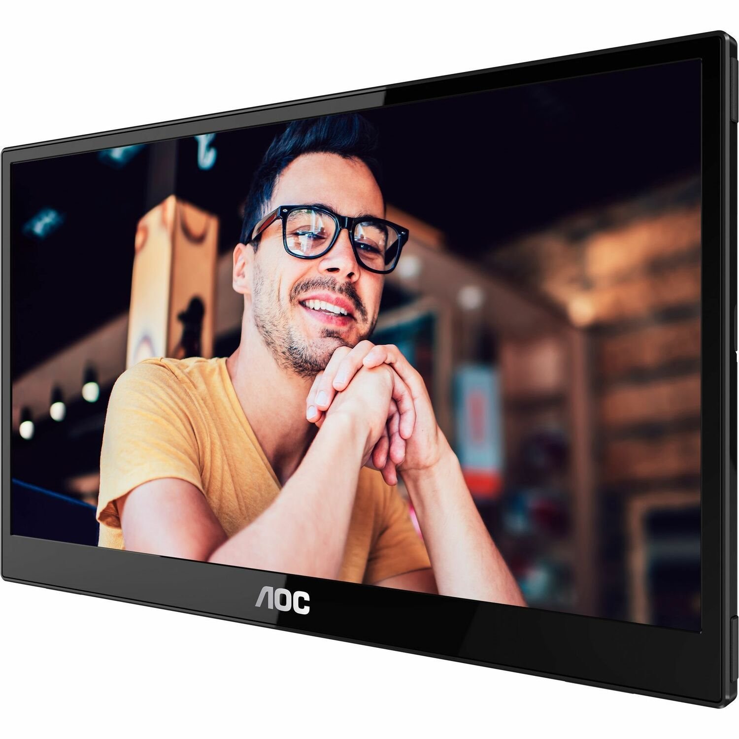 AOC 16T3E 16" Class Full HD LCD Monitor - Black