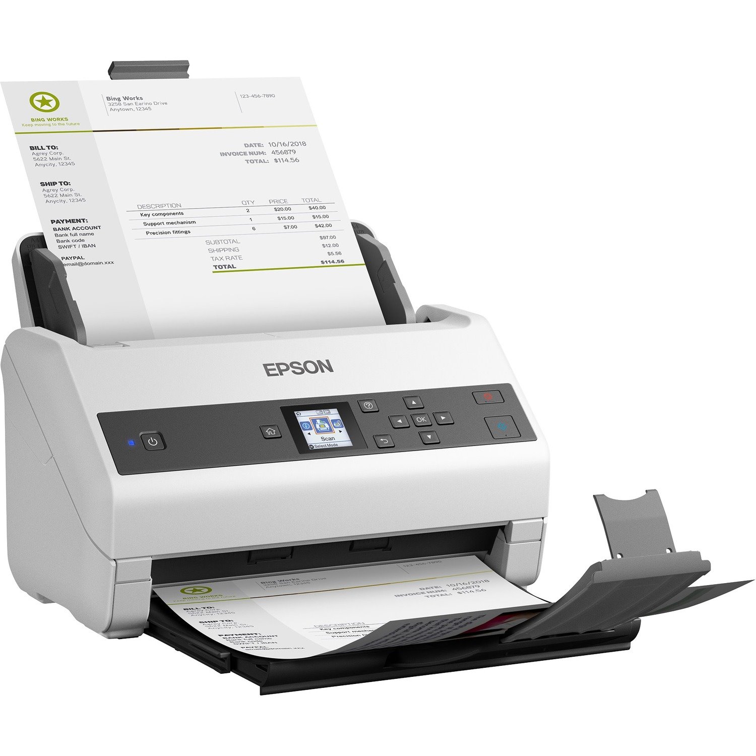 Epson WorkForce DS-870 Flatbed Scanner - 600 dpi Optical