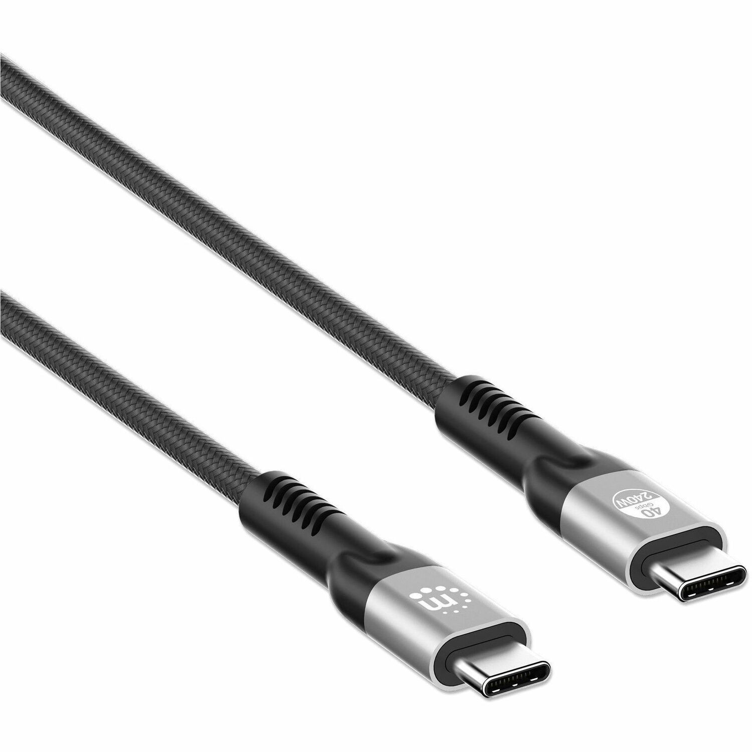 Manhattan USB4 Type-C 40 Gbps 8K Video and 240 W EPR Charging Cable / PD 3.1