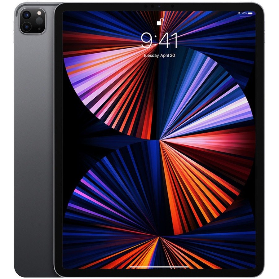 Apple iPad Pro (5th Generation) A2378 Tablet - 12.9" Full HD Plus - Apple M1 Octa-core - 8 GB - 256 GB Storage - iPadOS 14 - Space Gray