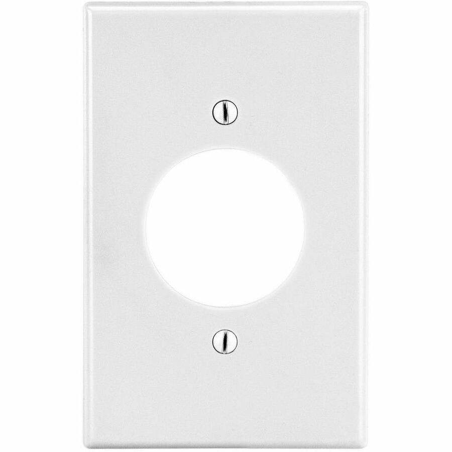 Hubbell Wallplate, 1-G, 1.60 Opng, WH