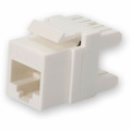 AddOn Non-Terminated to RJ-45 (Female) White Cat5e UTP Copper Connector with Clear Dust Cap 180 Degree 28MM Type