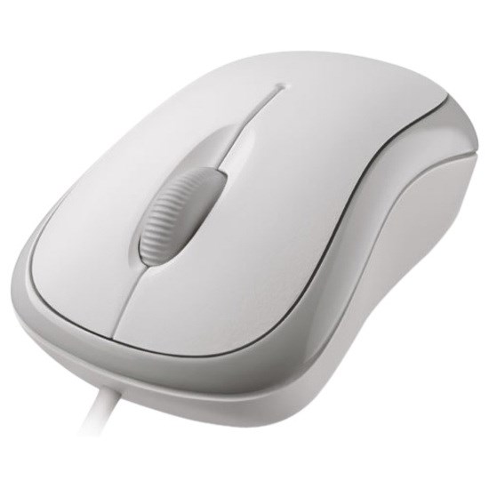 Microsoft Mouse - USB - Optical - 3 Button(s) - White