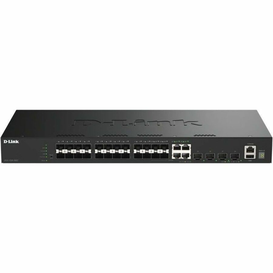 D-LINK 28-PORT GIGABIT SMART MANAGED STACKABLE SWITCH WITH 24 SFP PORTS AND 4 SFP+ PORTS