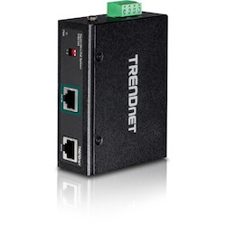 TRENDnet Industrial Gigabit UPoE Splitter, Dual DC Power Outputs, DIN-Rail or Wall-Mountable, Adjustable Voltage Output, TI-SG104