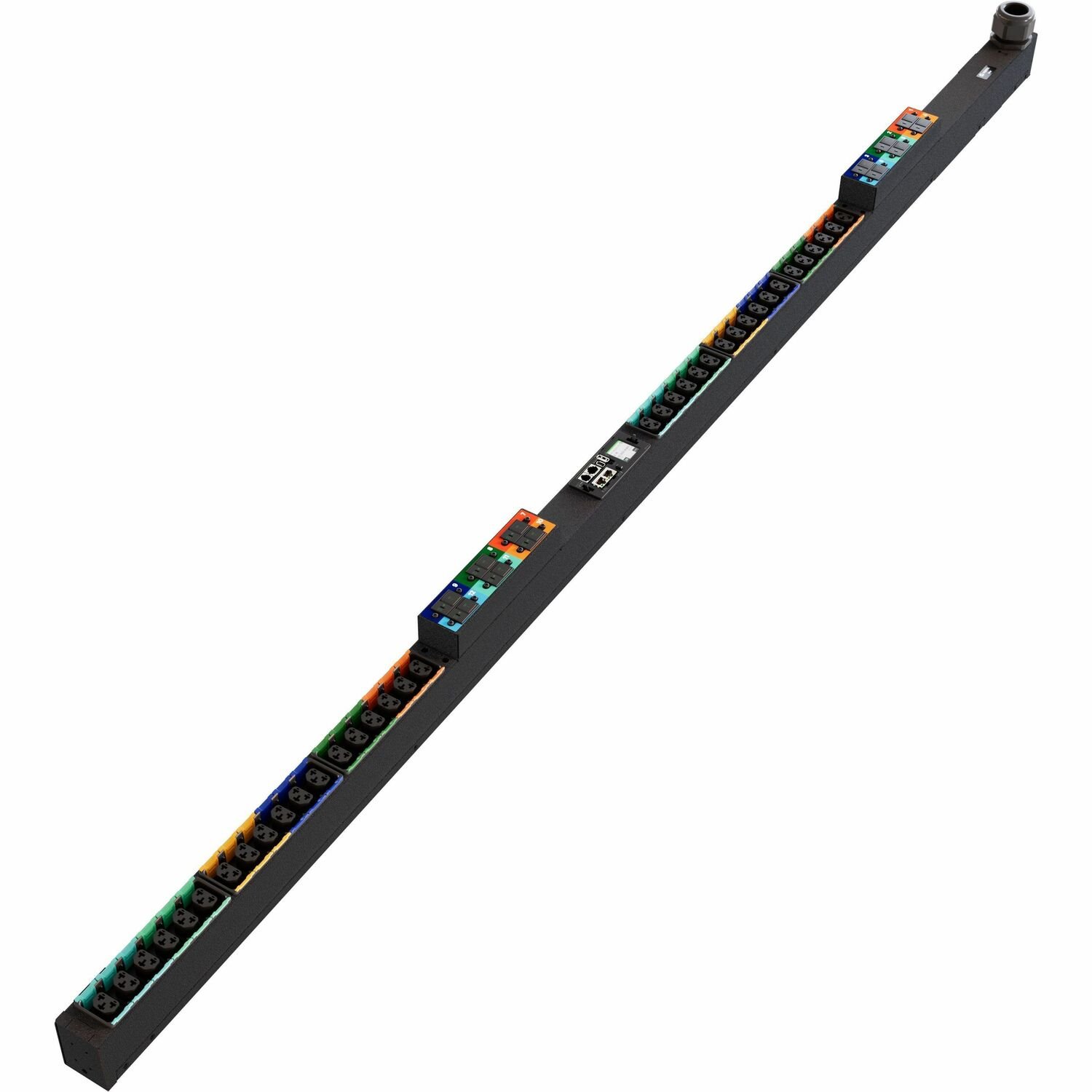 Vertiv PowerIT VP4U60A2 Upgradeable Monitored Input Level HD rPDU, Vertical, Three Phase, 36 Combination C13/C19 Outlets, 60/63A, 240/415V WYE, 0U