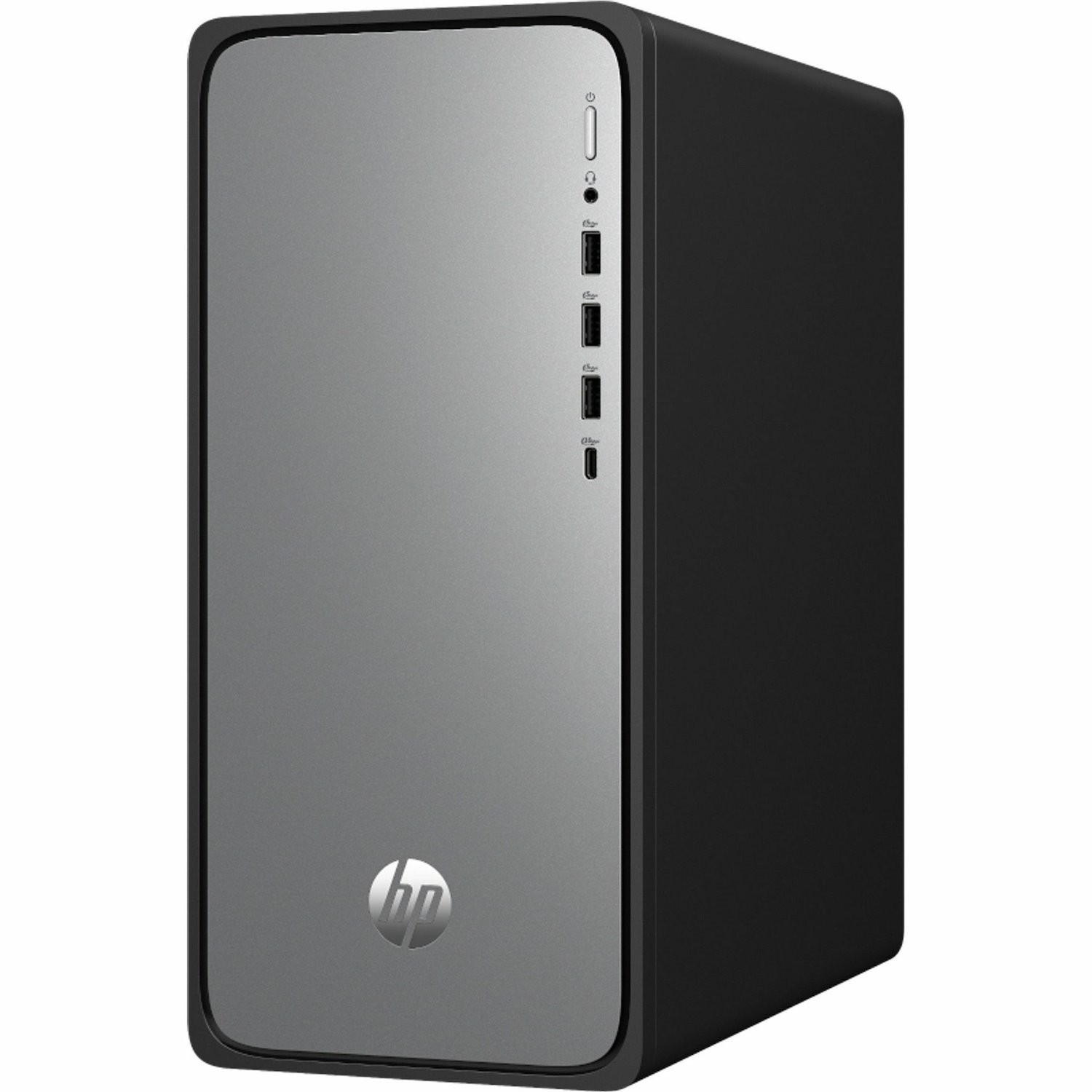 HP OmniDesk M02-0000a M02-0035t Desktop Computer - Intel Core i3 14th Gen i3-14100 - 8 GB - 256 GB SSD - Tower - Meteor Silver, Jack Black