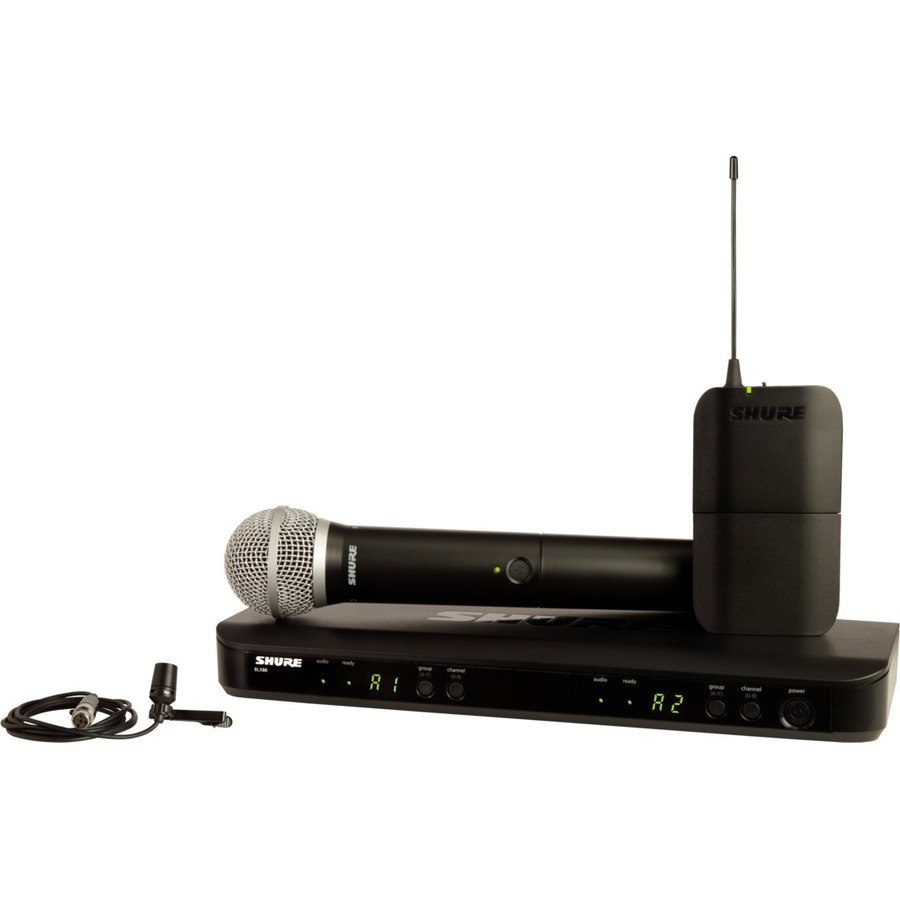 Shure BLX1288/CVL Wireless Combo System with PG58 Handheld and CVL Lavalier