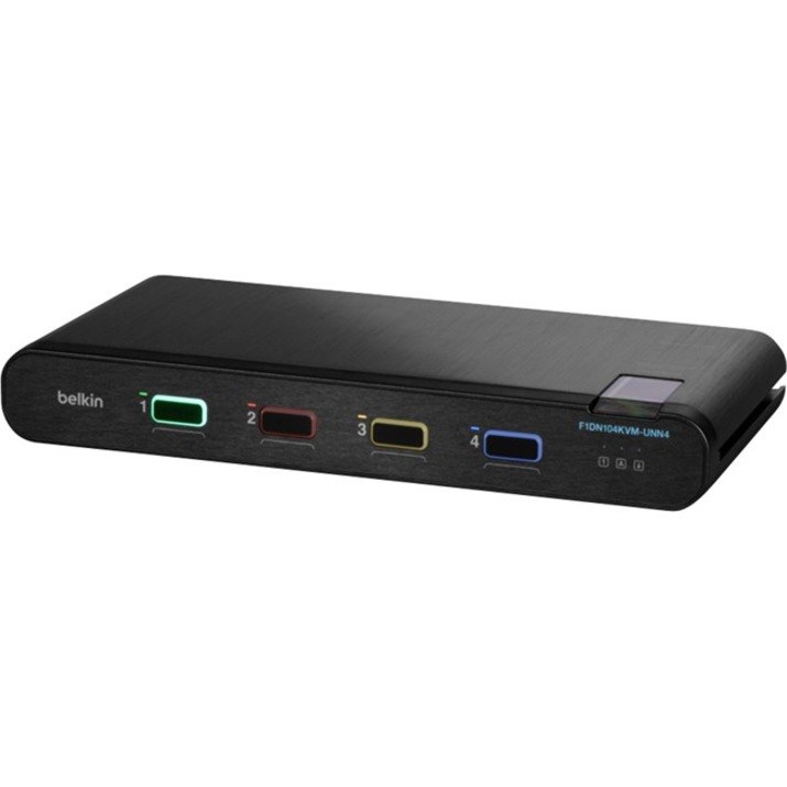 Belkin Universal 2nd Gen Secure KVM Switch, 4-Port Single Head No CAC