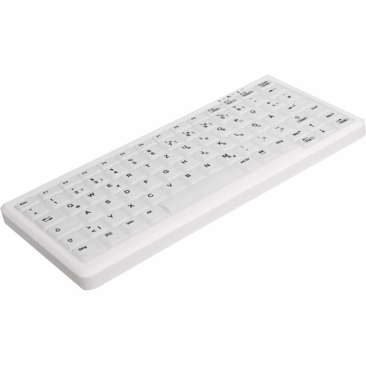 Active Key Keyboard - Wireless Connectivity - USB 1.1 Type A Interface - English (UK) - White