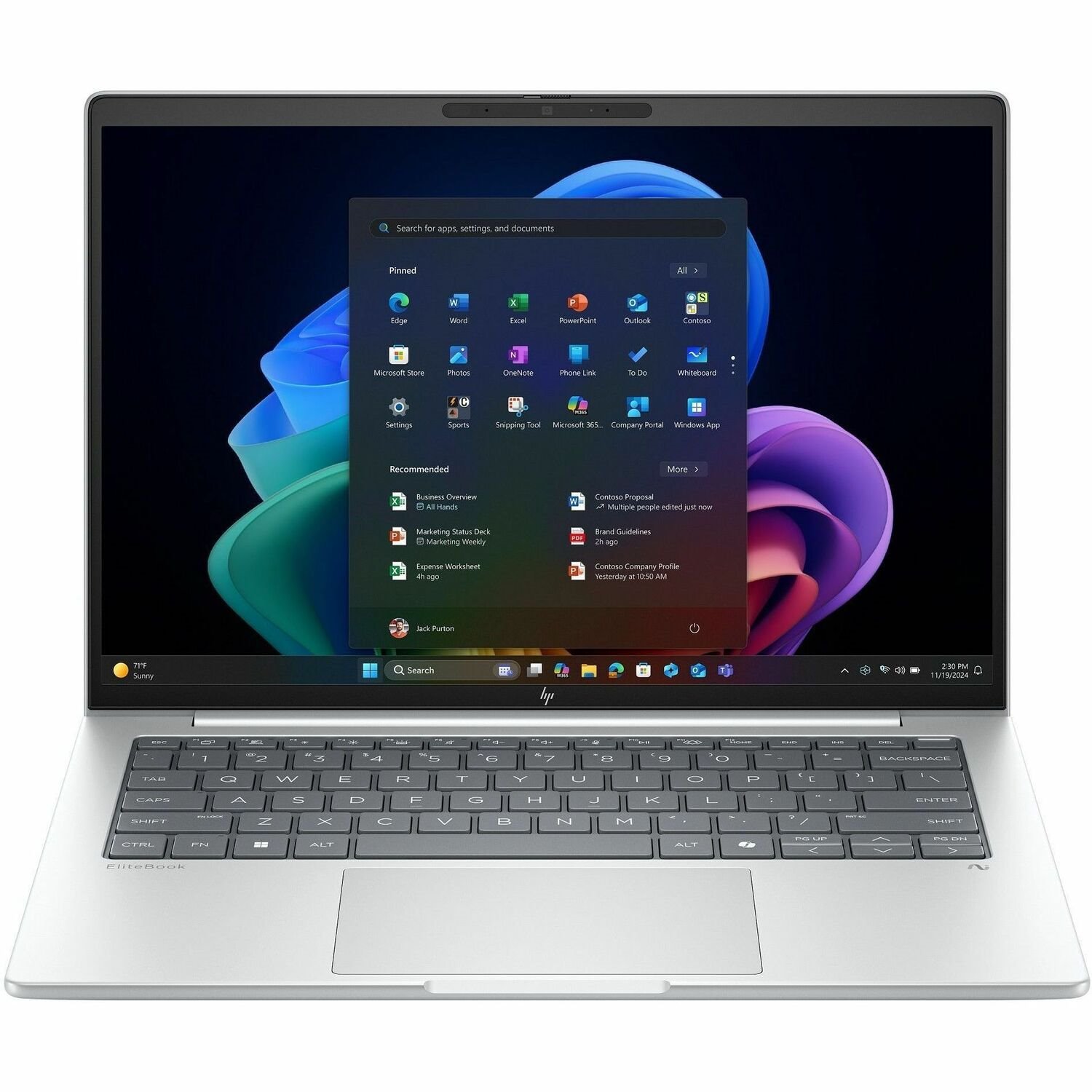 HP EliteBook 8 G1i 16" Touchscreen Notebook - WUXGA - Intel Core Ultra 5 228V - 32 GB - 512 GB SSD - English, French Keyboard - Glacier Silver Aluminum