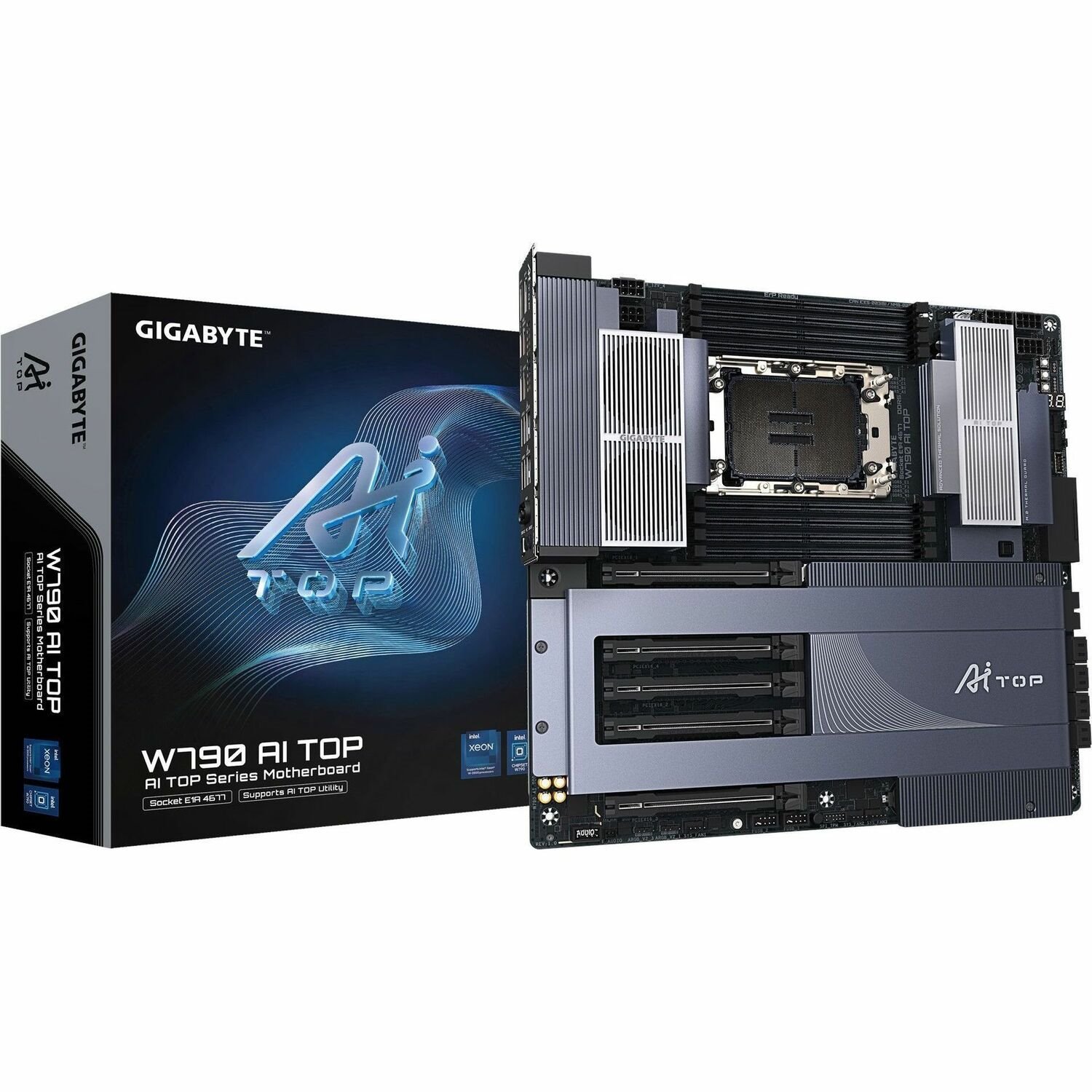 Aorus Ultra Durable W790 AI TOP Workstation Motherboard - Intel W790 Chipset - Socket LGA-4677 - Extended ATX