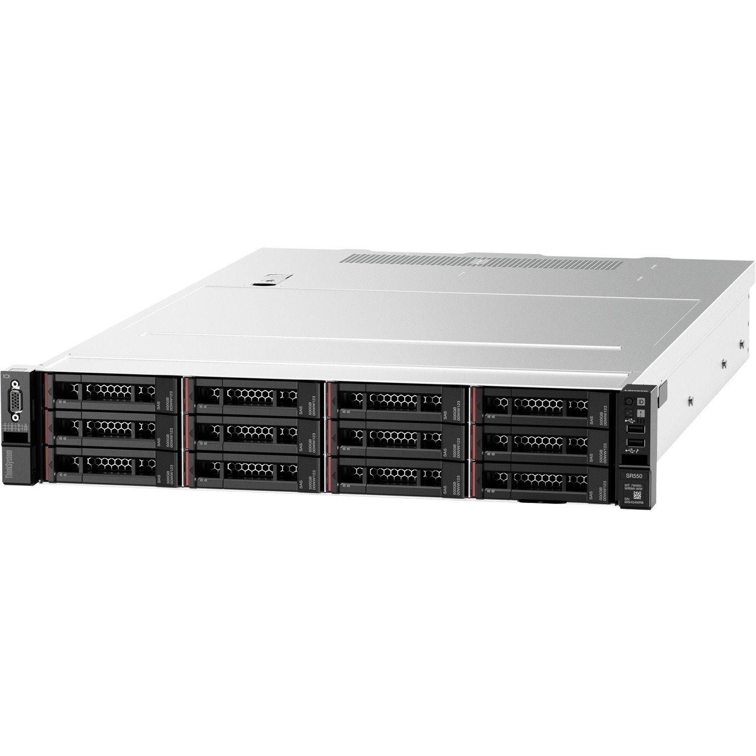 Lenovo ThinkSystem SR550 7X04A073AU 2U Rack Server - 1 x Intel Xeon Silver 4208 2.10 GHz - 16 GB RAM - 12Gb/s SAS, Serial ATA/600 Controller