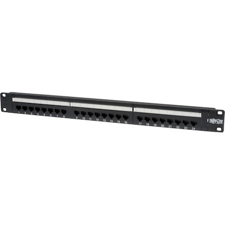 Eaton Tripp Lite Series 24-Port 1U Rack-Mount Cat6/Cat5 110 Patch Panel, 568B, RJ45 Ethernet, TAA