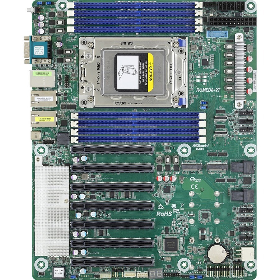 ASRock Rack Romed8-2T Moderkort Socket SP3 (Lga4094) Lga 4094 Atx