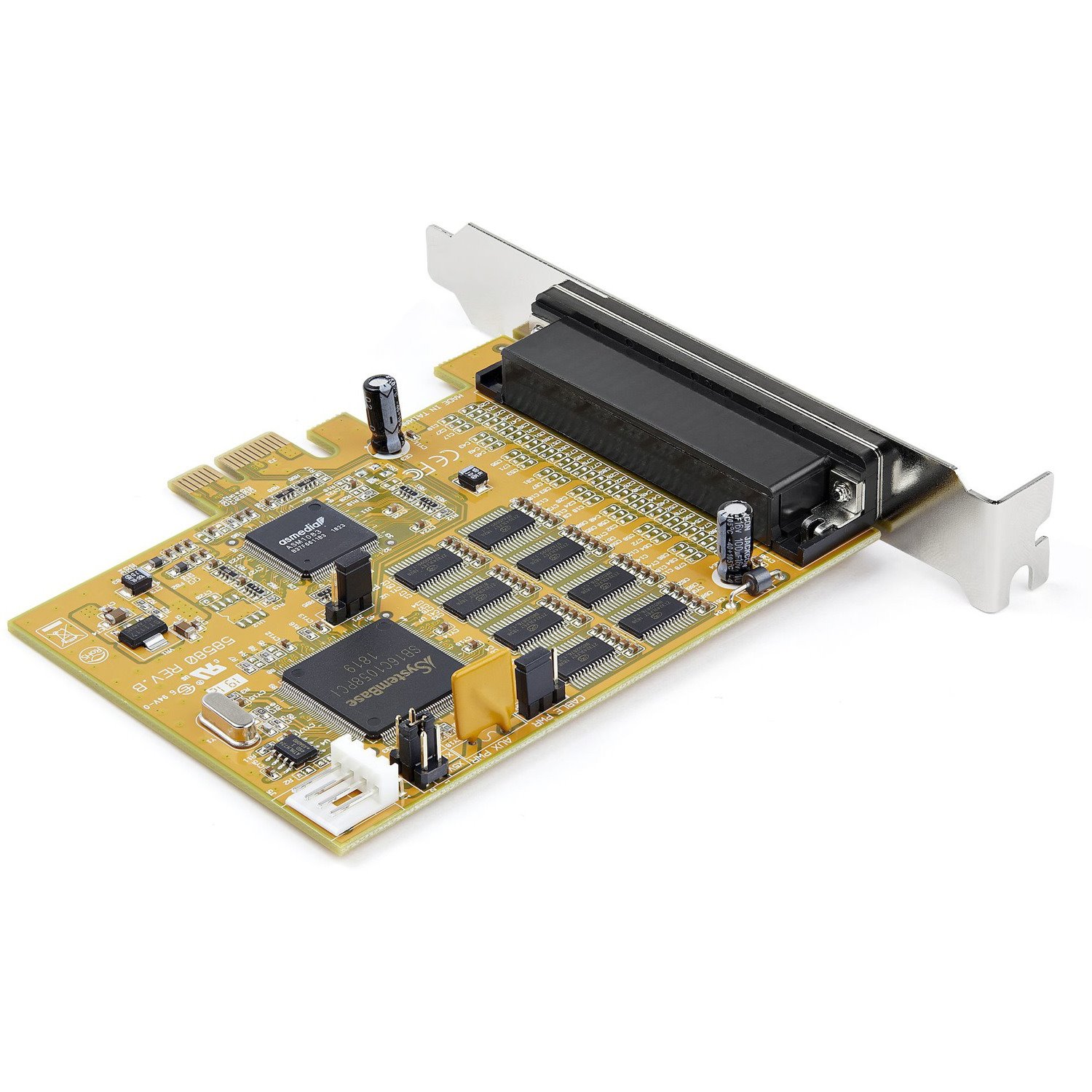 StarTech.com 8-Port PCI Express RS232 Serial Adapter Card - PCIe to Serial DB9 RS232 Controller Card - 16C1050 UART - 15kV ESD - Win/Linux