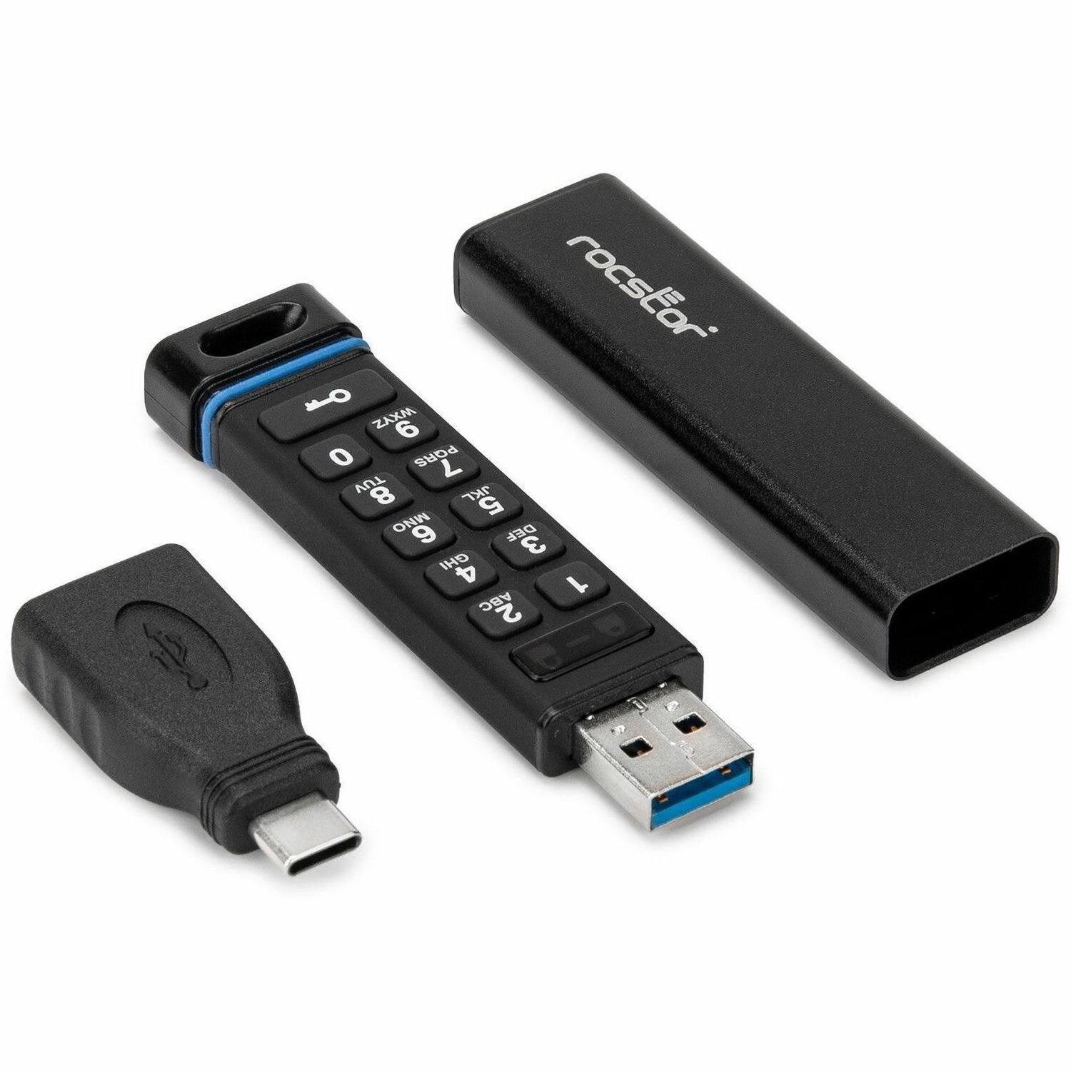 Rocstor DataSecure FX5 128GB Encrypted USB Flash Drive