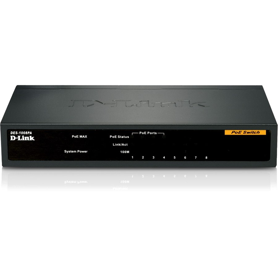 D-Link DES-1008PA 8 Ports Ethernet Switch - Fast Ethernet - 10/100Base-TX