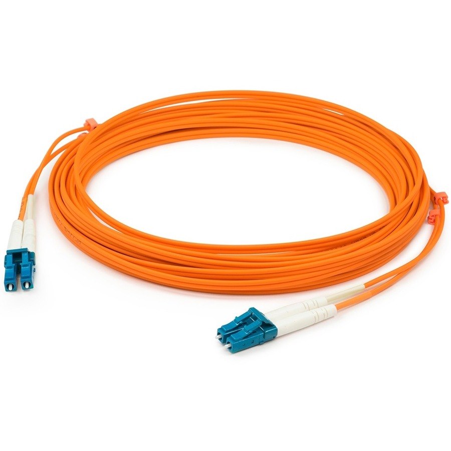 AddOn 2m LC to LC Orange OM2 Duplex OFNR (Riser-Rated) Fiber Patch Cable