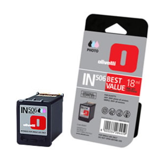Olivetti IN506 Original Inkjet Ink Cartridge - Black, Light Cyan, Light Magenta Pack