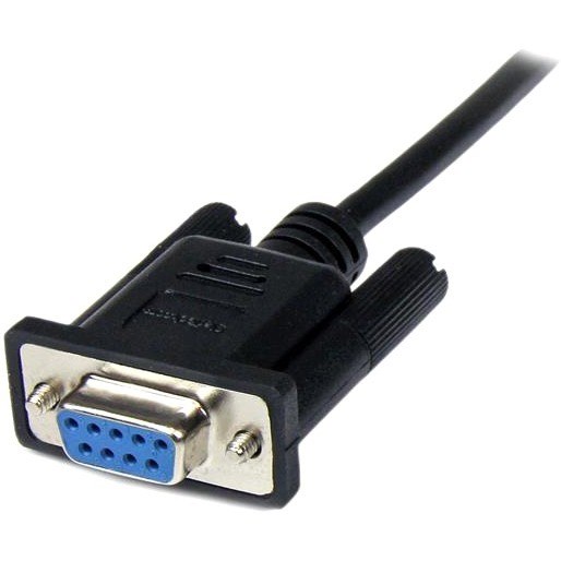 StarTech.com 2m Black DB9 RS232 Serial Null Modem Cable F/M