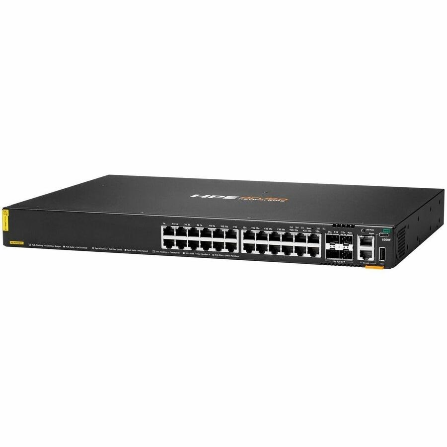 HPE CX 6200F 24G Class 4 PoE 4SFP+ 370W Switch