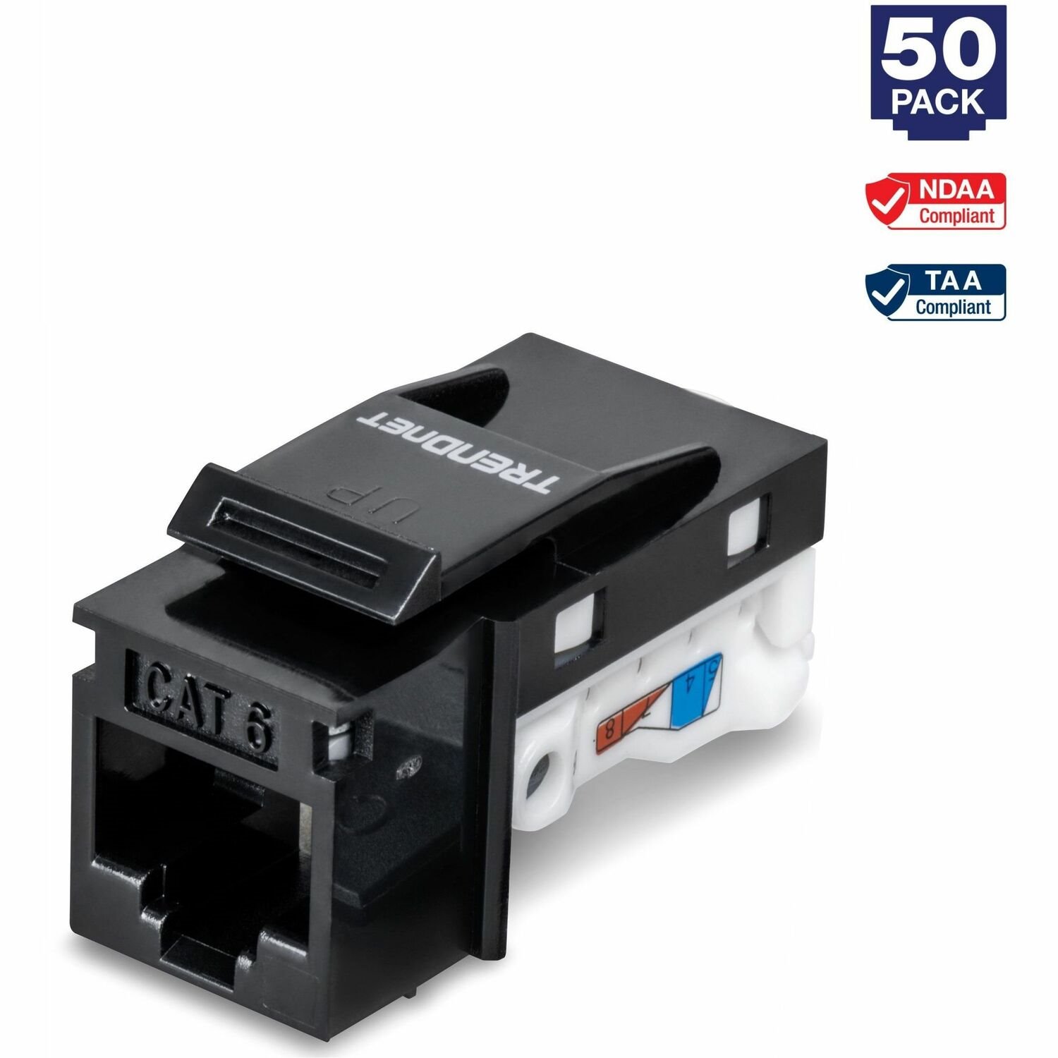 TRENDnet TC-K50C6BK Network Connector - 50 - TAA Compliant