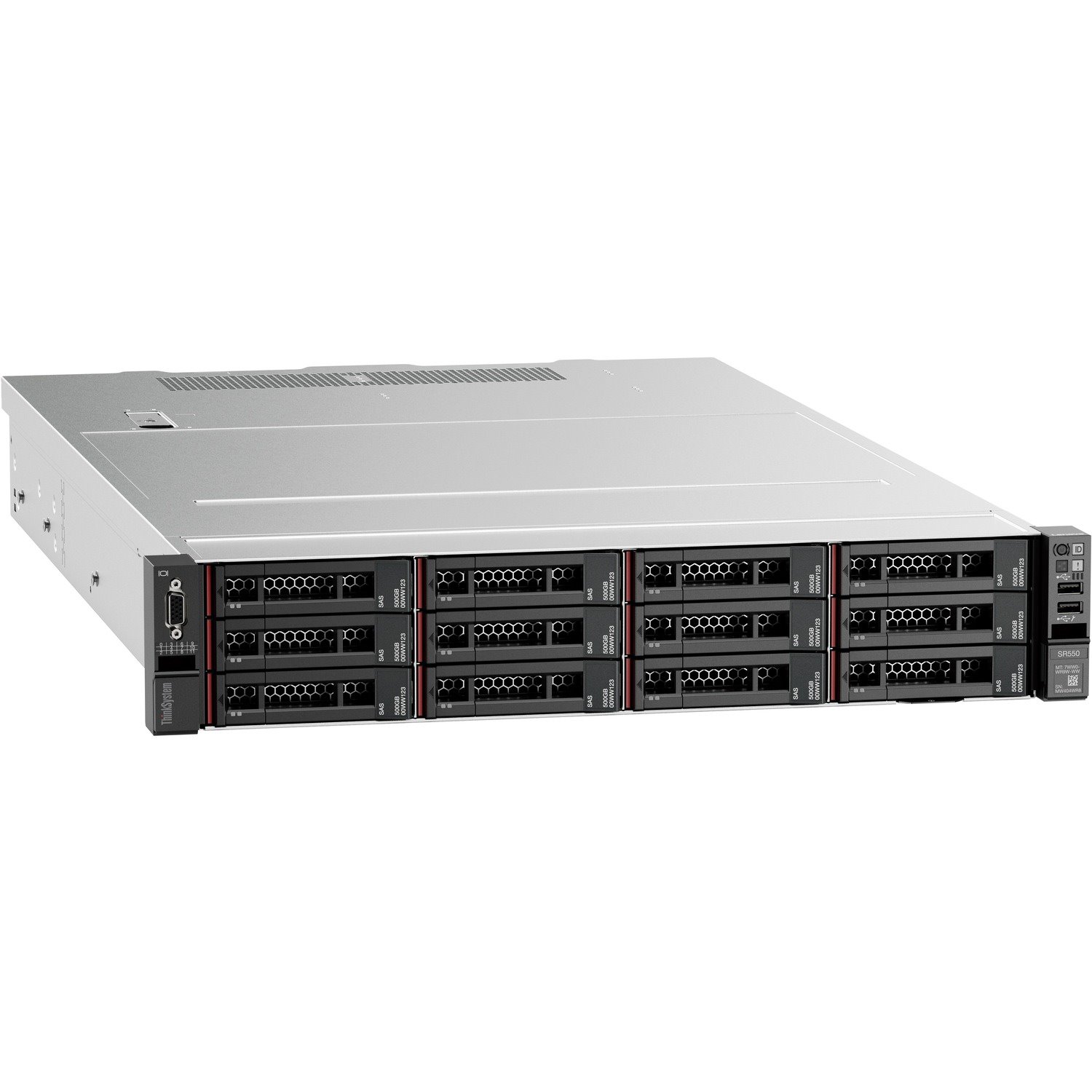 Lenovo ThinkSystem SR550 7X04A07LAU 2U Rack Server - 1 Xeon Silver 4208 2.10 GHz - 16 GB RAM - Serial ATA/600, 12Gb/s SAS Controller