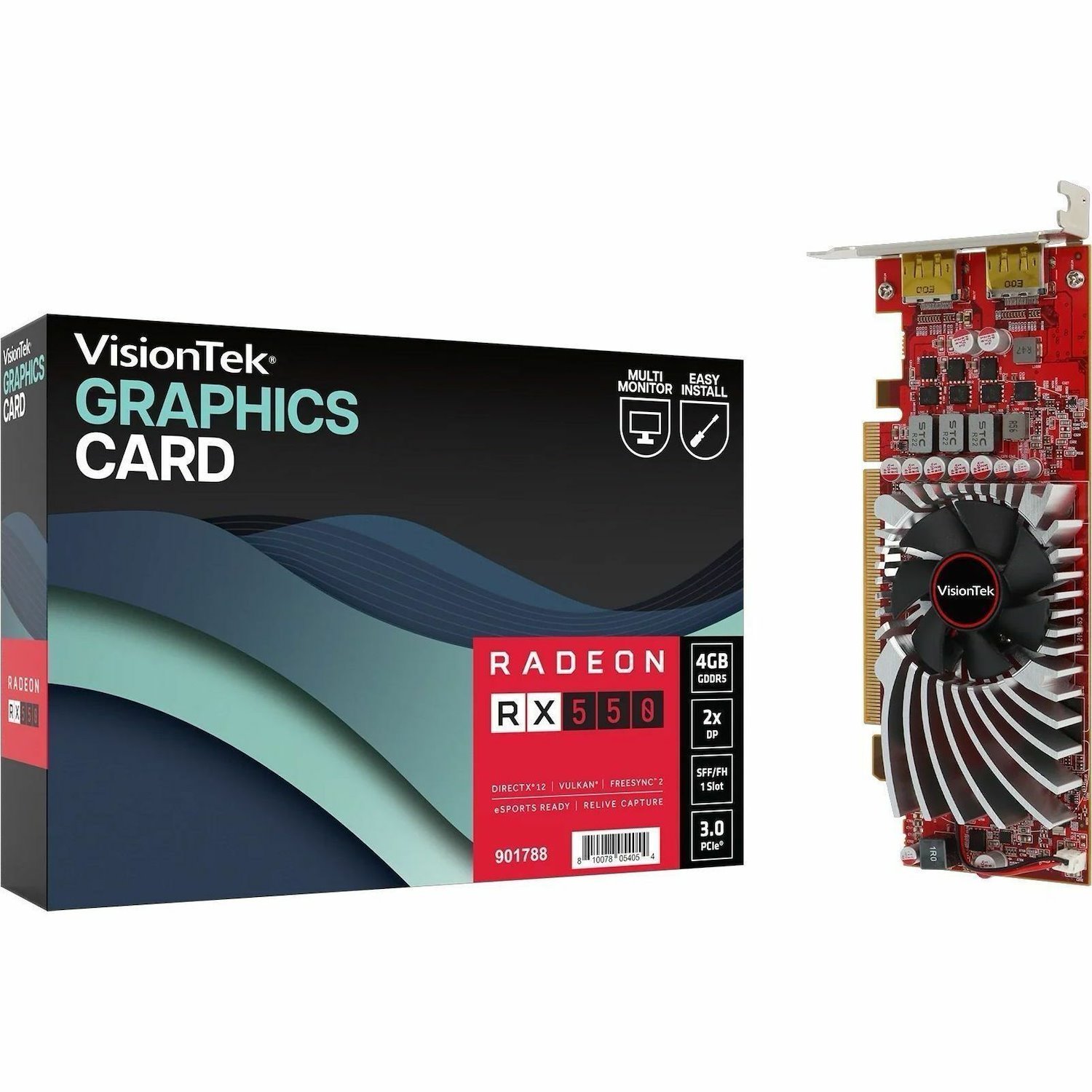 VisionTek AMD Radeon RX 550 Graphic Card - 4 GB GDDR5