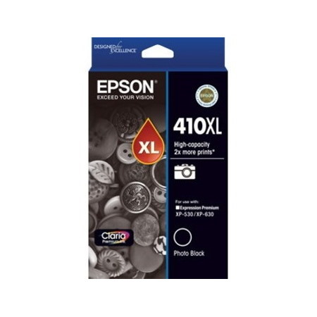 Epson Claria 410XL Original High Yield Inkjet Ink Cartridge - Photo Black Pack