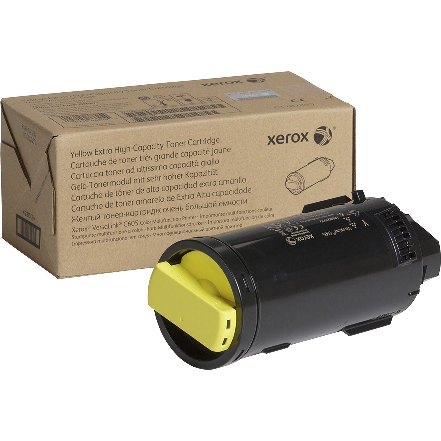 Xerox Genuine Xerox&reg; VersaLink&reg; C605 Color Multifunction Printer Yellow Extra High capacity Toner Cartridge (16800 Pages) - 106R03930