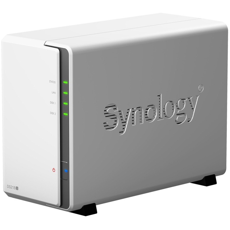 Synology DiskStation DS218J 2 x Total Bays SAN/NAS Storage System Armada 385 88F6820 Dual-core (2 Core) 1.30 GHz - 512 MB RAM - DDR3 SDRAM Desktop