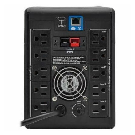 Eaton Tripp Lite Series 1440VA 1000W 120V Line-Interactive Cloud-Connected UPS with Remote Monitoring - 10 NEMA 5-15R Outlets (5 Surge + 5 Surge and Battery Backup), Extended Run, LCD, 5-15P Plug, Tower