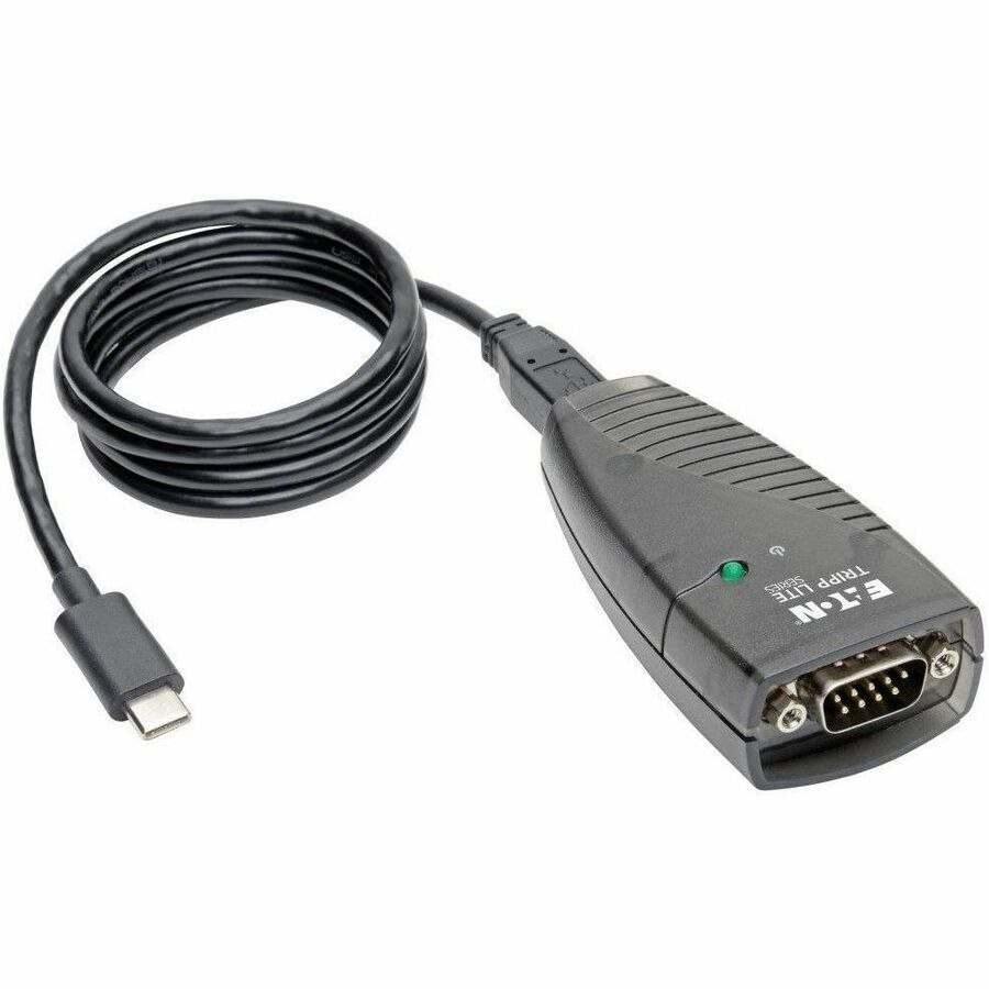 Eaton Tripp Lite Series USB-C to Serial DB9 RS232 Adapter Cable - 3 ft. (0.91 m) Keyspan, High-Speed (M/M), TAA