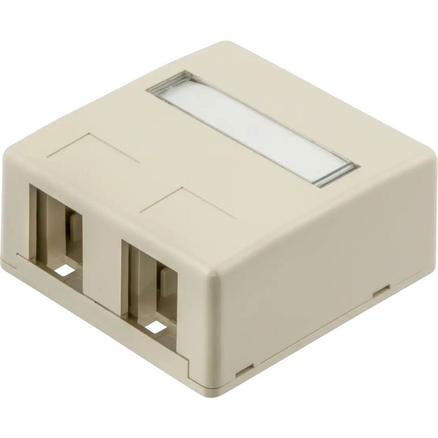 Hubbell iStation Mounting Box for Keystone Module - Light Almond, Office White