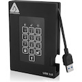Apricorn Aegis Padlock Fortress 2 TB Portable Hard Drive - 2.5" External - Black