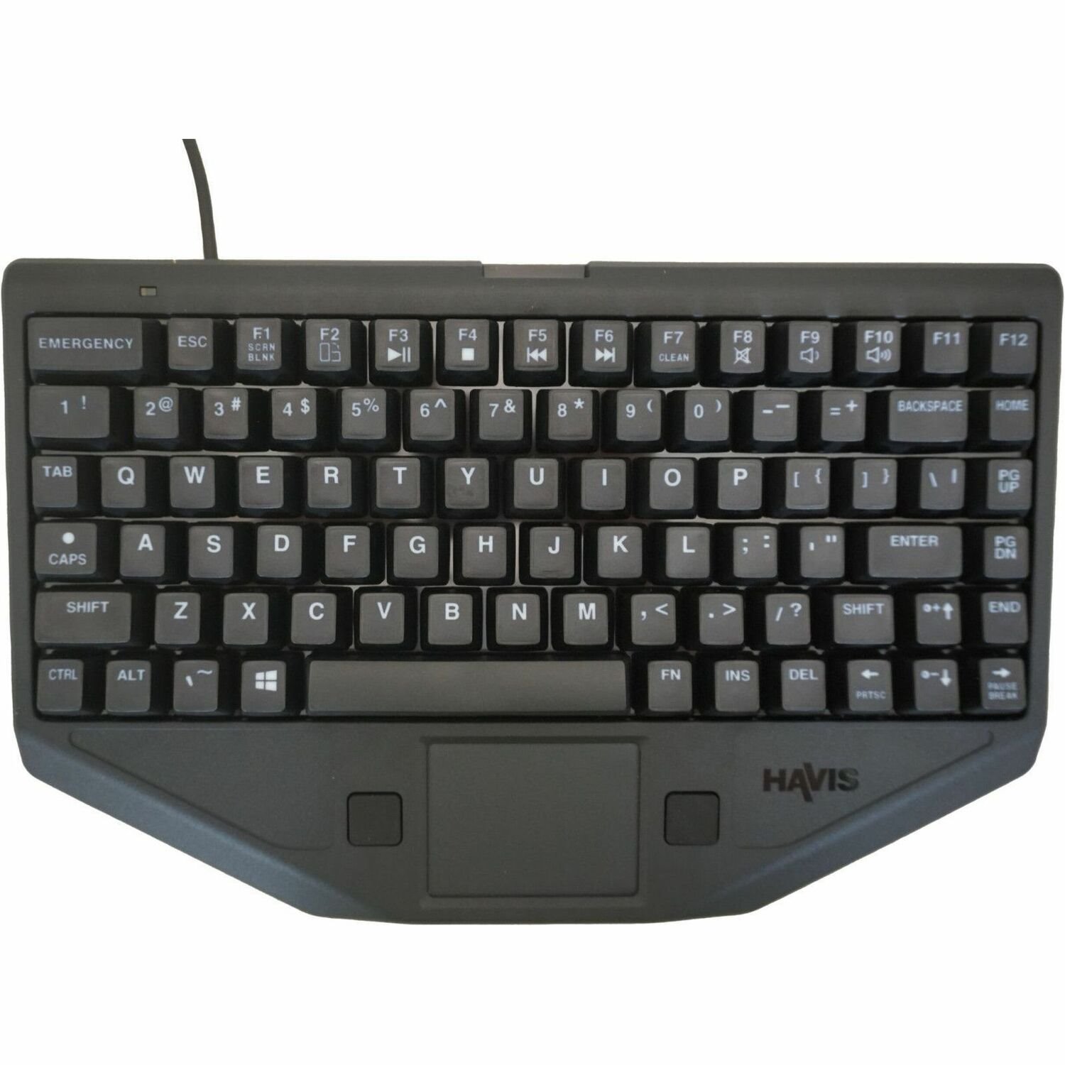 Havis Rugged Chiclet Style Keyboard with Emergency Key