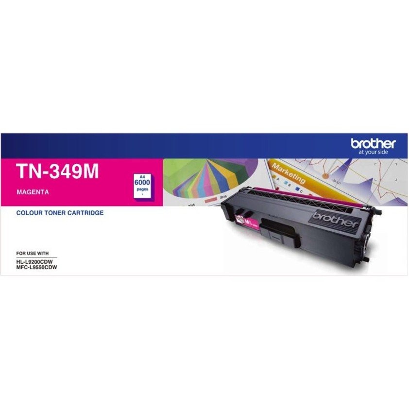 Brother TN-349M Original Laser Toner Cartridge - Magenta Pack