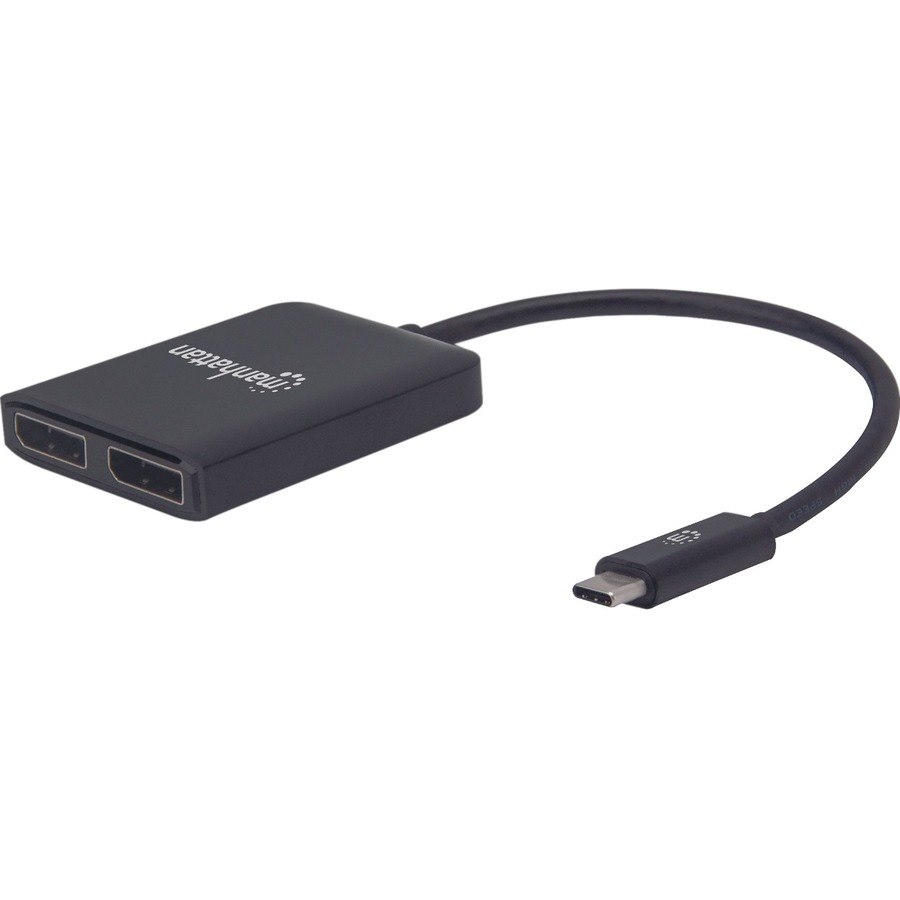 Manhattan Usb-C To Dual Displayport Adapter - MST