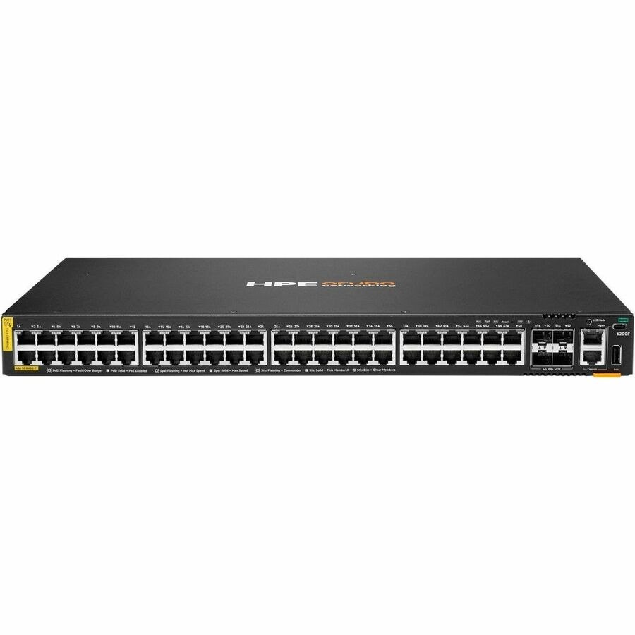 HPE CX 6200F 48G Class 4 PoE 4SFP+ 370W Switch