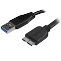 StarTech.com 3m (10ft) Slim SuperSpeed USB 3.0 (5Gbps) A to Micro B Cable - M/M