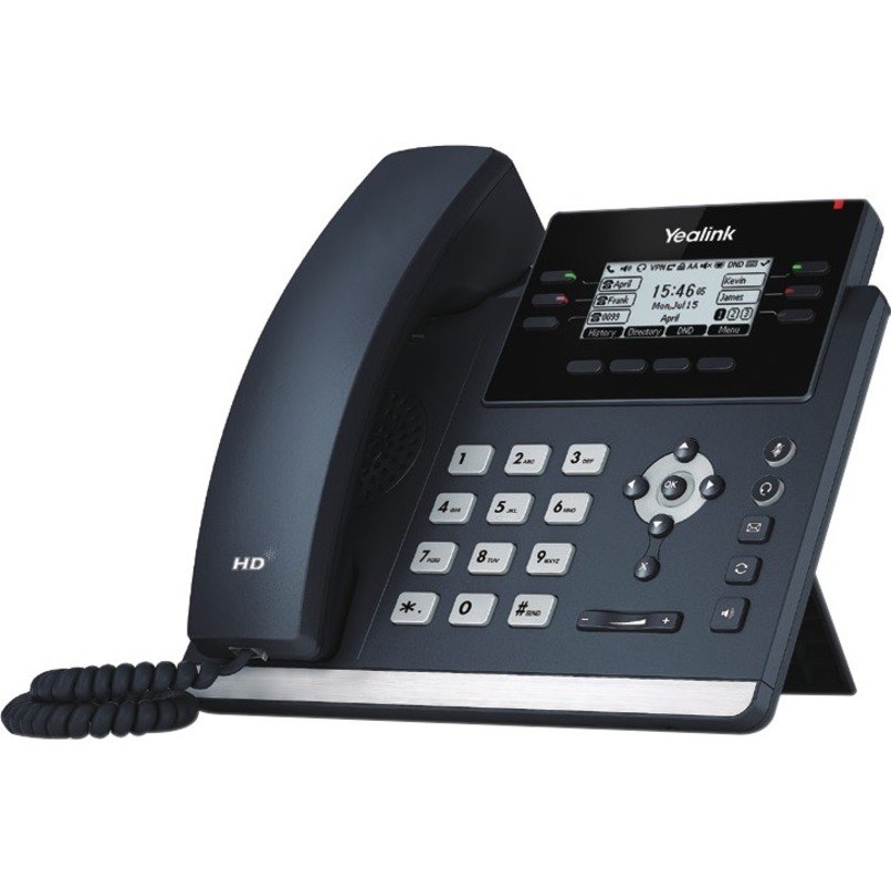 Yealink T42U IP Phone - Corded - Corded - Wall Mountable - Classic Gray