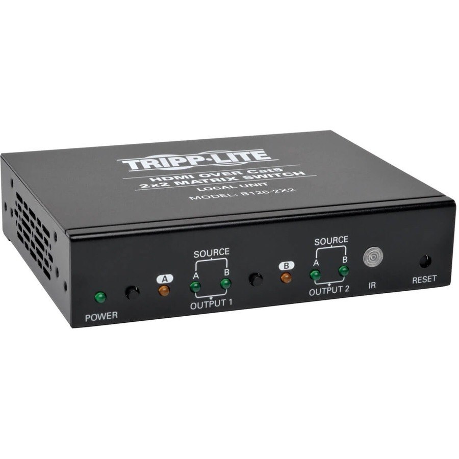 Tripp Lite by Eaton 2 x 2 HDMI over Cat5/6 Matrix Splitter Switch, Box-Style Transmitter for Video/Audio, Up to 125 ft. (38 m), TAA