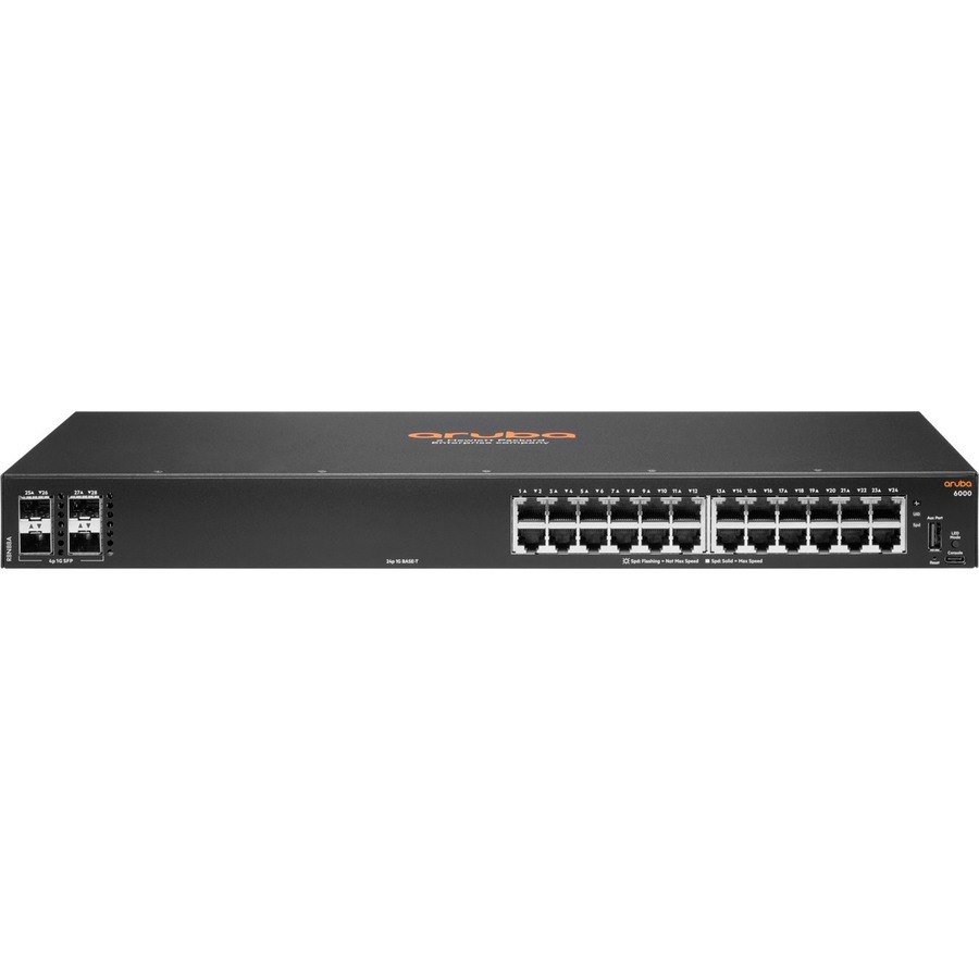 HPE CX 6000 24 Ports Manageable Ethernet Switch - Gigabit Ethernet - 10/100/1000Base-T, 100/1000Base-X