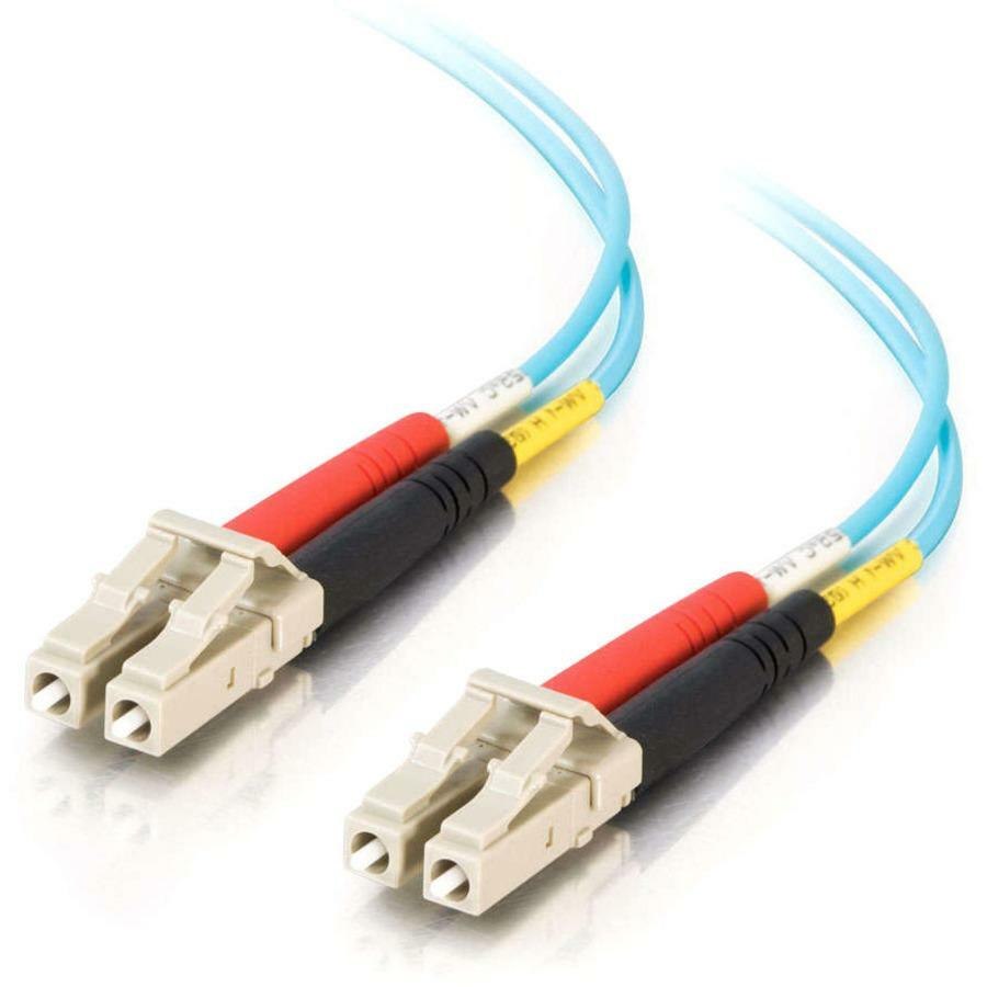 C2G 10m LC-LC 10Gb 50/125 Duplex Multimode OM3 Fiber Cable - Aqua - 33ft