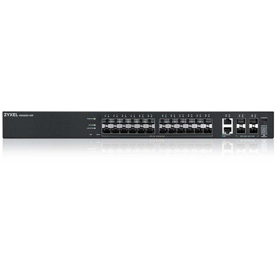 ZYXEL XGS2220 XGS2220-30F 2 Poorten Beheer mogelijk L3 switch - Gigabit Ethernet, 10Gigabit Ethernet - 1000Base-X, 10GBase-X, 10GBase-T
