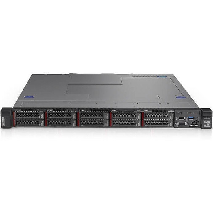 Lenovo ThinkSystem SR250 7Y51A00TAU 1U Rack Server - 1 x Intel Xeon E-2144G 3.60 GHz - 16 GB RAM - Serial ATA/600 Controller