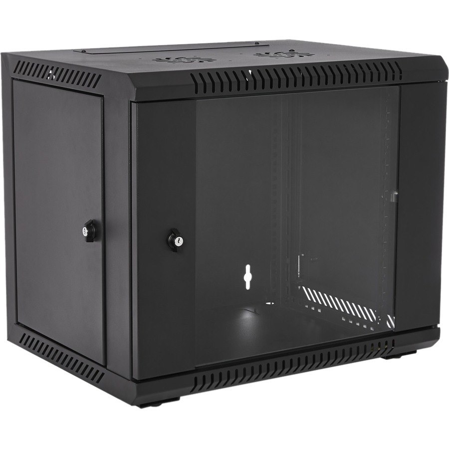 V7 9U Rack Wall Mount Glass Door Enclosure