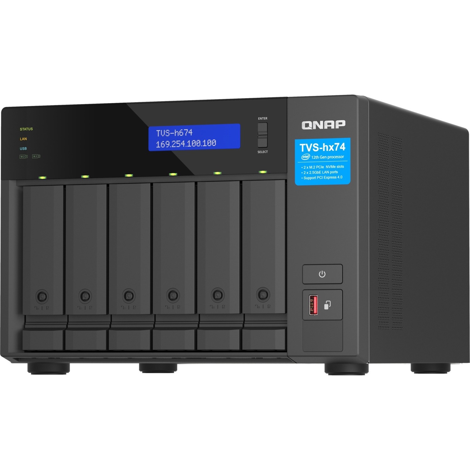 QNAP TVS-h674-i3-16G SAN/NAS Storage System